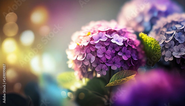 Obraz hydrangeas blooming in the garden