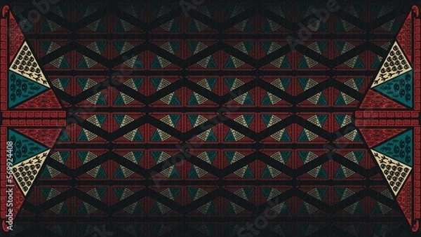 Fototapeta Ornamental Geometrical pattern - decorative illustrations, wallpaper, desktop, cover, background, card
