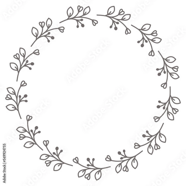 Fototapeta Flower frame leaf circle