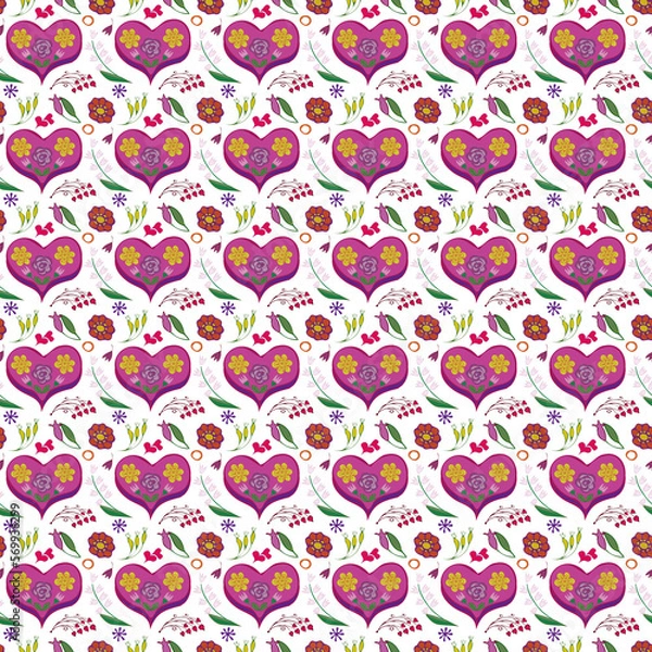 Obraz seamless pattern with hearts