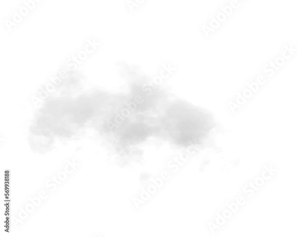 Fototapeta single white cloud with transparent background	
