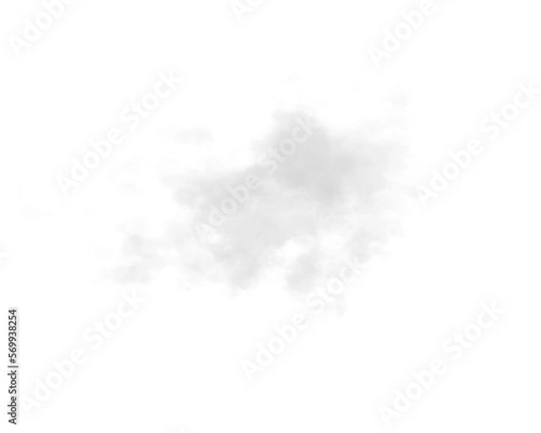 Fototapeta single white cloud with transparent background	
