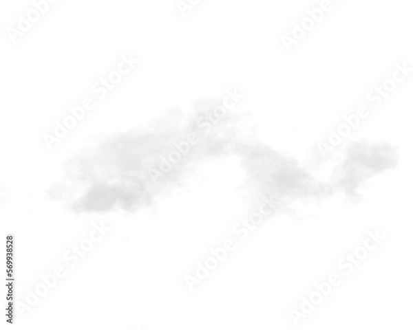 Fototapeta single white cloud with transparent background	

