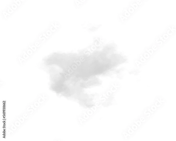 Fototapeta single white cloud with transparent background	
