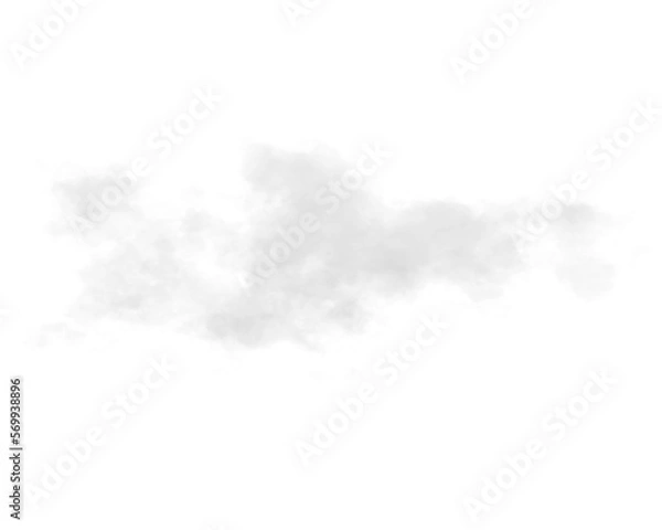 Fototapeta single white cloud with transparent background	
