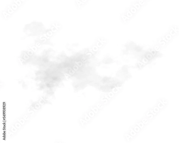 Fototapeta single white cloud with transparent background	
