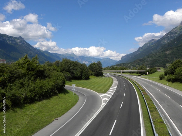 Fototapeta Leere Autobahn (empty Autobahn)