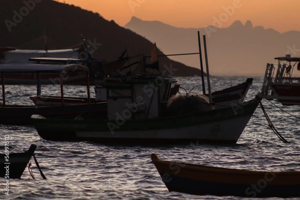Obraz Silhouette boats