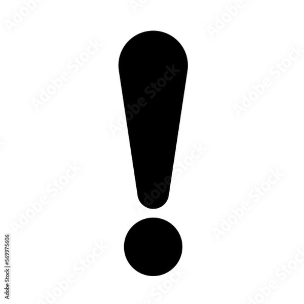 Obraz exlamation mark in trendy flat style