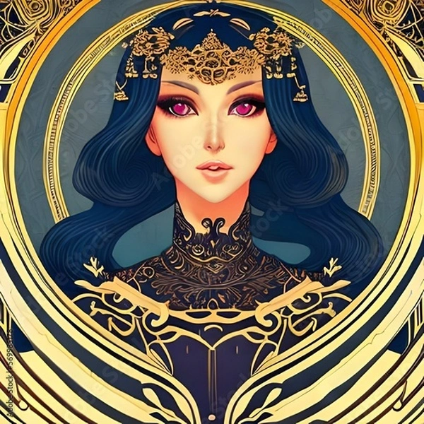 Obraz girl with a crown