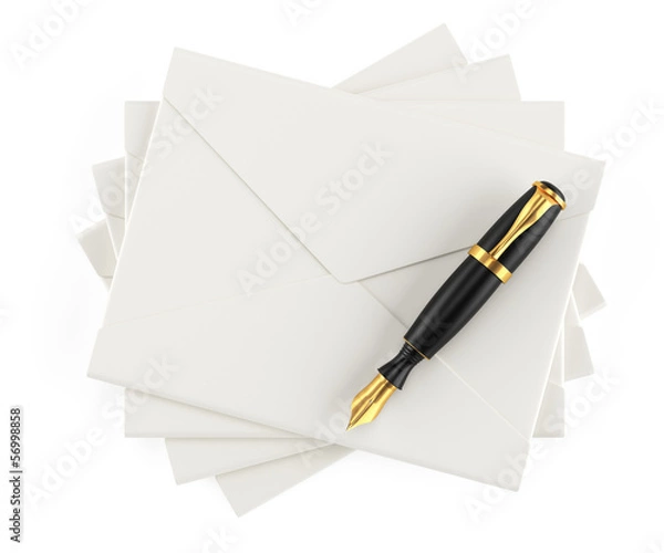 Obraz envelopes and pen
