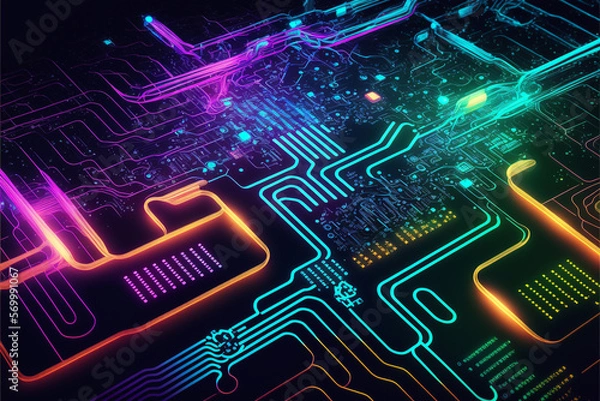 Obraz circuit board background