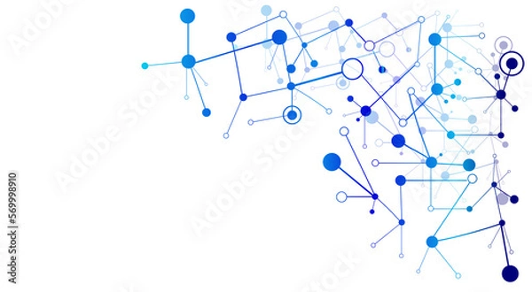 Fototapeta Scientific, technological molecular medical reference. Genetic engineering and molecular structure, DNA circular network, scientific chemical and biotechnological concept, innovative technology, healt