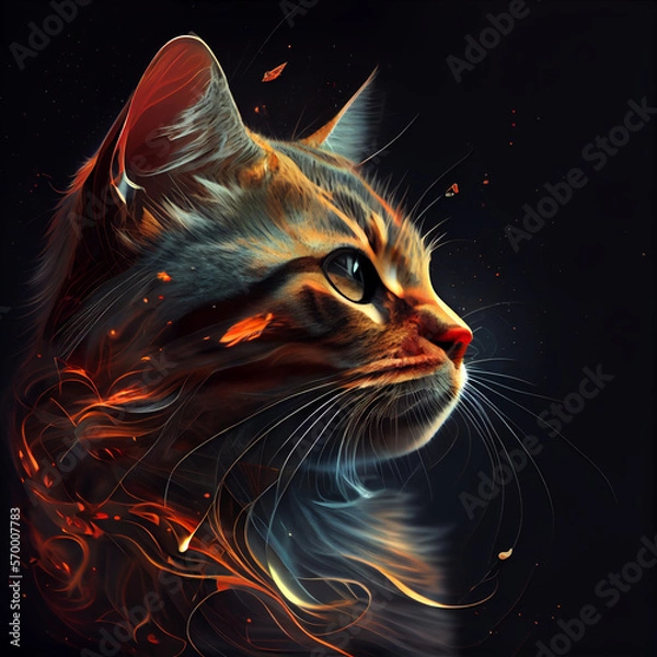 Obraz Chat céleste IA générative