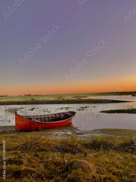 Fototapeta Canoa na lagoa