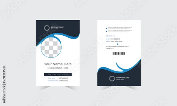 Fototapeta business template,Abstract professional id card design template,Corporate Id card design template,