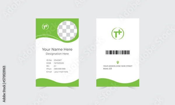 Fototapeta ID card design,modern ID card design