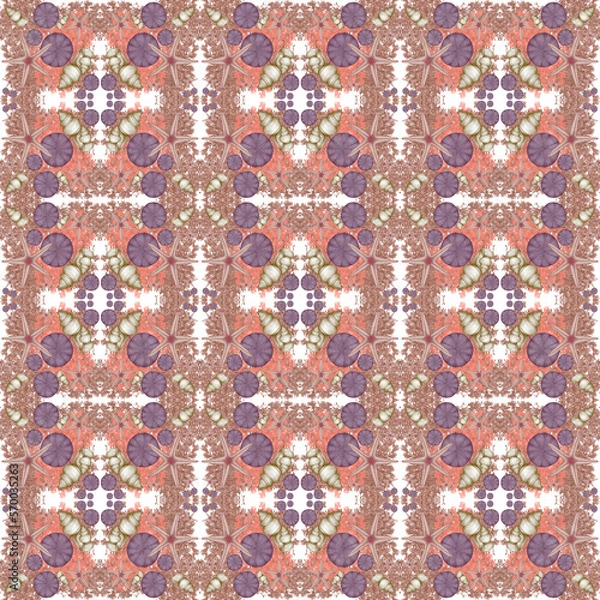 Fototapeta pattern seashell, decoration, pattern wallpaper