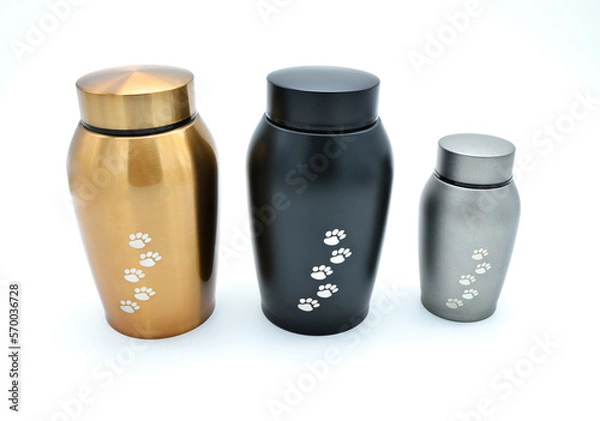 Obraz Pet urns for cremation or burial. Funeral urns.