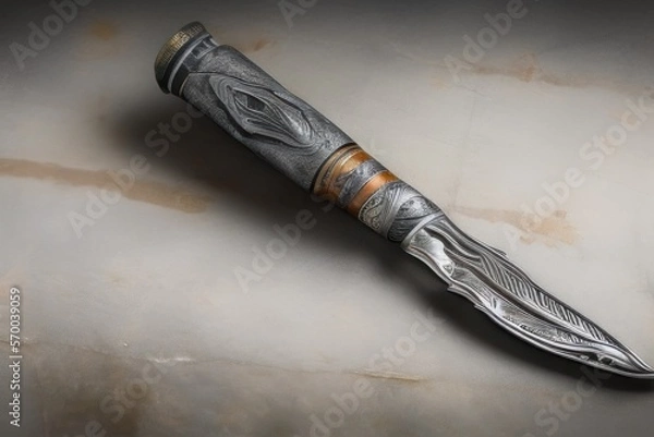 Fototapeta dagger on a black background