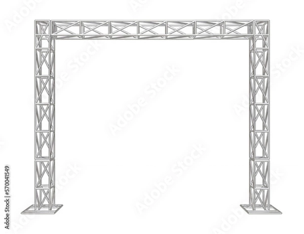 Obraz Metal object with truss system in 3d render