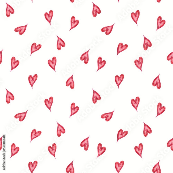 Obraz Seamless pattern with hearts and balloons