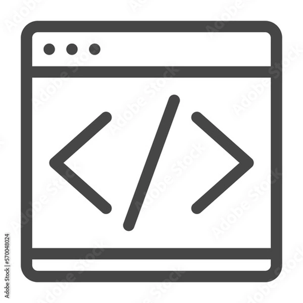 Obraz Software Development vector icon in line style isolated on white background.