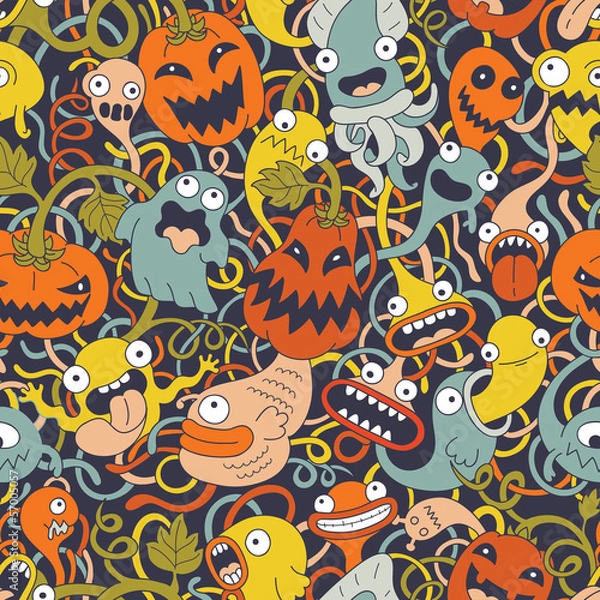 Fototapeta Halloween seamless pattern