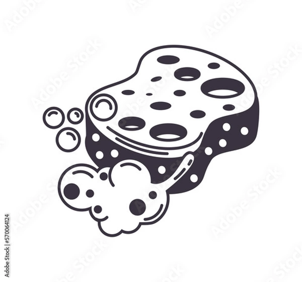 Fototapeta sponge cleaning icon