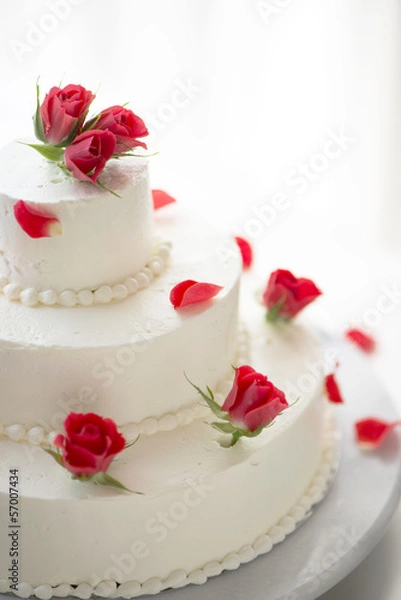 Fototapeta バラのデコレーションケーキ
