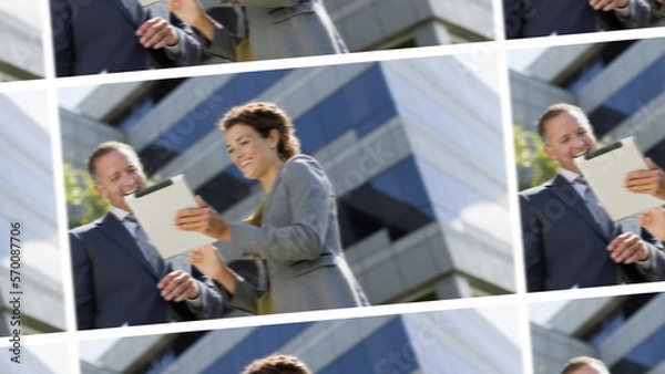 Fototapeta Sliding Media Replacement Offset Transitions