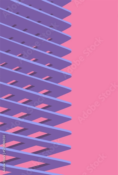 Obraz minimalist abstract architecture vector graphic 