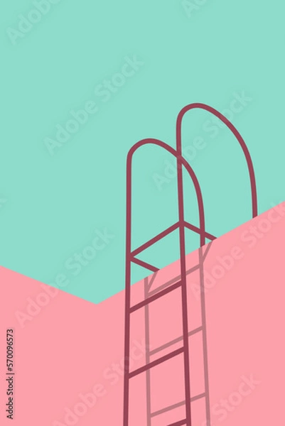 Obraz minimalist abstract stairs vector graphic 