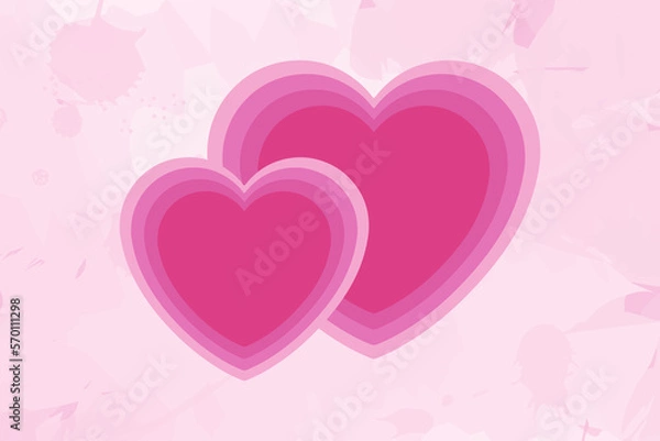 Fototapeta pink heart background