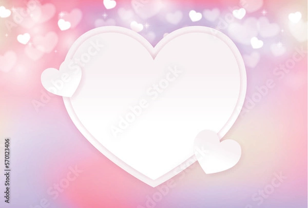 Obraz ハートのメッセージカード（ピンク系・文字なし）