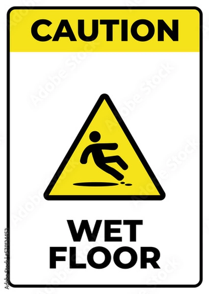 Obraz printable notice board caution wet floor