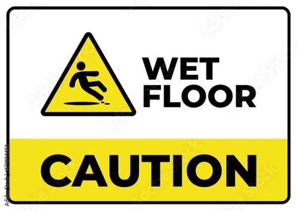 Obraz printable notice board caution wet floor