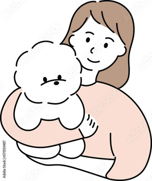 Fototapeta ビジョンフリーゼを抱く女性