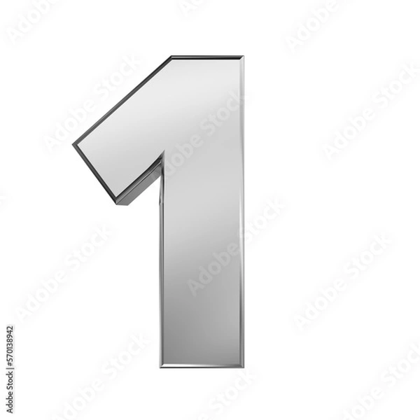 Fototapeta 3d render,Number 1