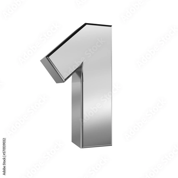 Fototapeta 3d render,Number 1