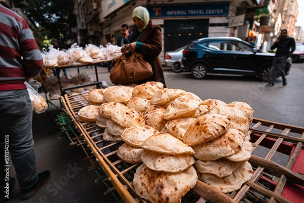 Obraz Pitas For Sale on Cart, Cairo Egypt