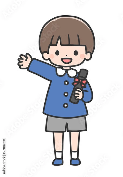 Fototapeta 卒園式の男の子