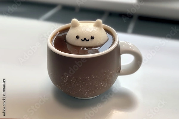 Obraz Kawaii coffee drink