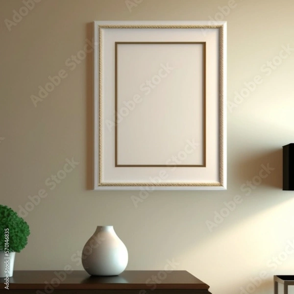 Obraz Wall Art Mock Up, Generative AI, Tall Art, Blank