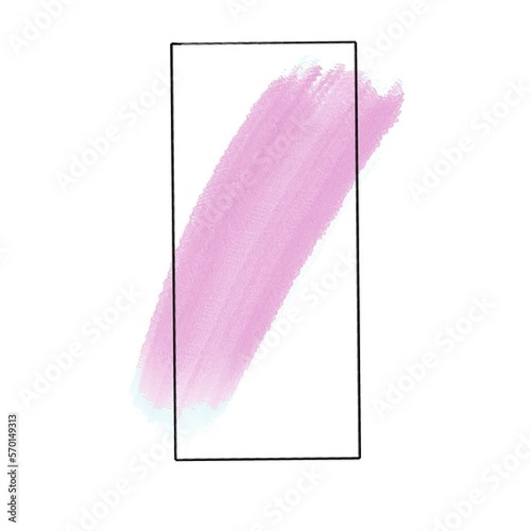 Fototapeta pink feather on white background