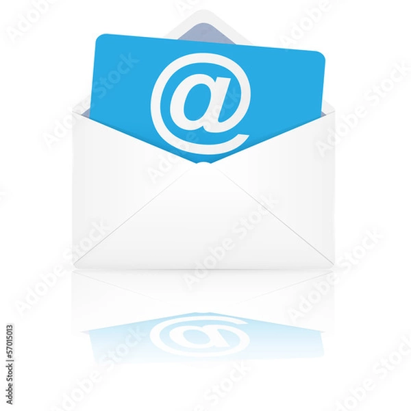 Obraz Open envelope with email. Vector illustration. 