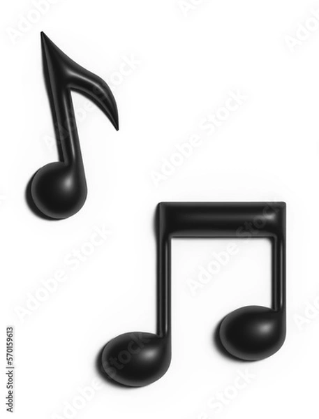 Fototapeta 3d music notes