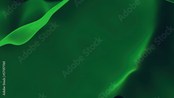 Fototapeta Caustics and reflected light on the water surface. 3d illustration sea surface. Green ocean