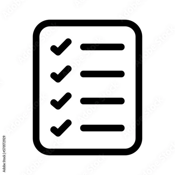 Fototapeta checklist icon or logo isolated sign symbol vector illustration - high quality black style vector icons