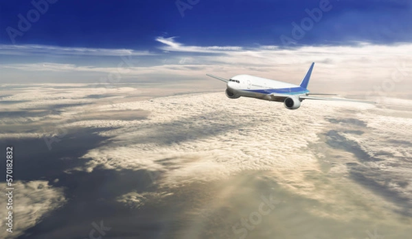 Obraz the plane passing through clouds